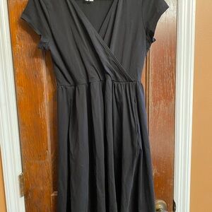 Pact Black Wrap Dress